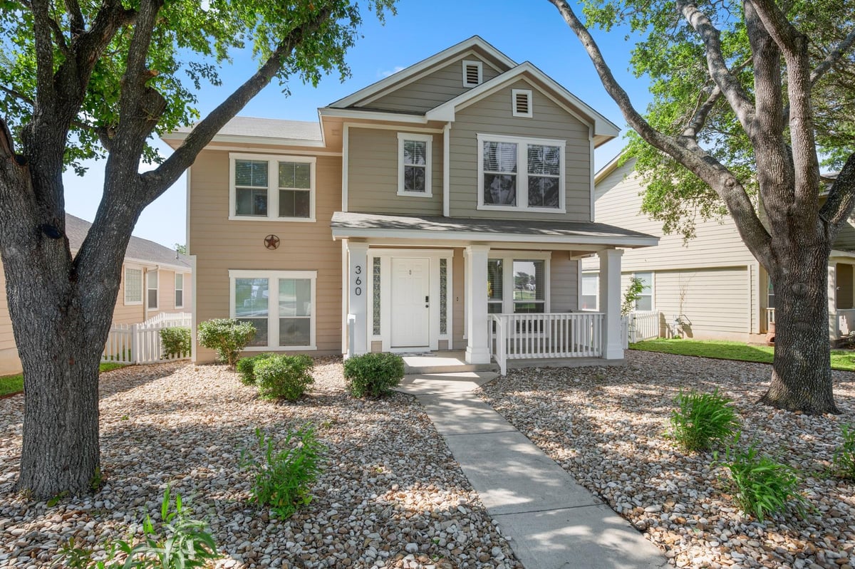 View 360 Sampson in Plum Creek Ph 1 Sec 2c 360 Sampson - front exterior - Luxury home in Plum Creek Ph 1 Sec 2c, Kyle, TX