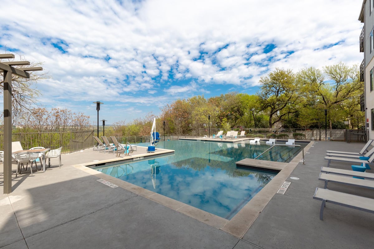 View 3600 S LAMAR BLVD Unit #214 in Greenview On Barton Creek Condo 3600 S LAMAR BLVD Unit #214 - front exterior - Luxury home in Greenview On Barton Creek Condo, Austin, TX