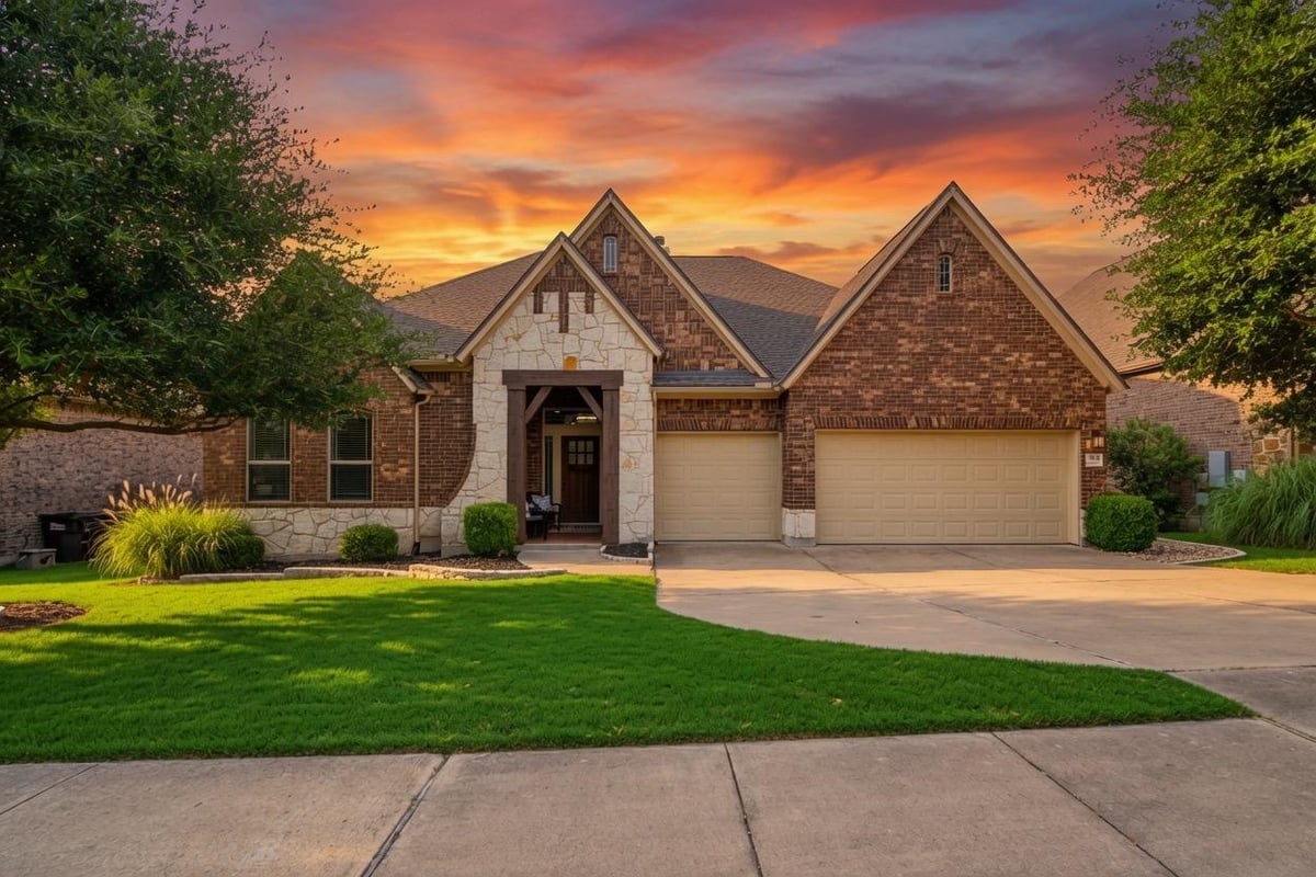 View 364 Sand Hills LN in Belterra Ph 4 Sec 13 364 Sand Hills LN - front exterior - Luxury home in Belterra Ph 4 Sec 13, Austin, TX