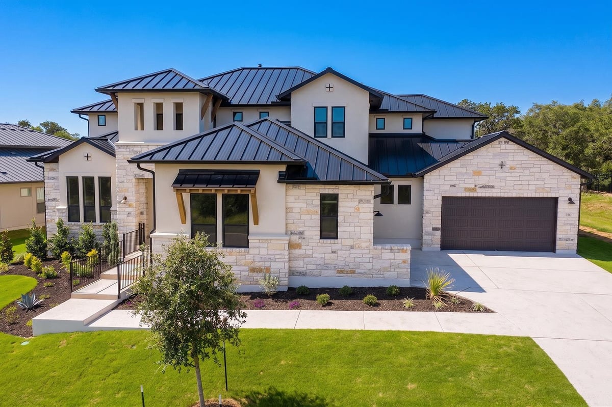 View 366 Crosswater LN in Caliterra - 110' 366 Crosswater LN - front exterior - Luxury home in Caliterra - 110', Dripping Springs, TX
