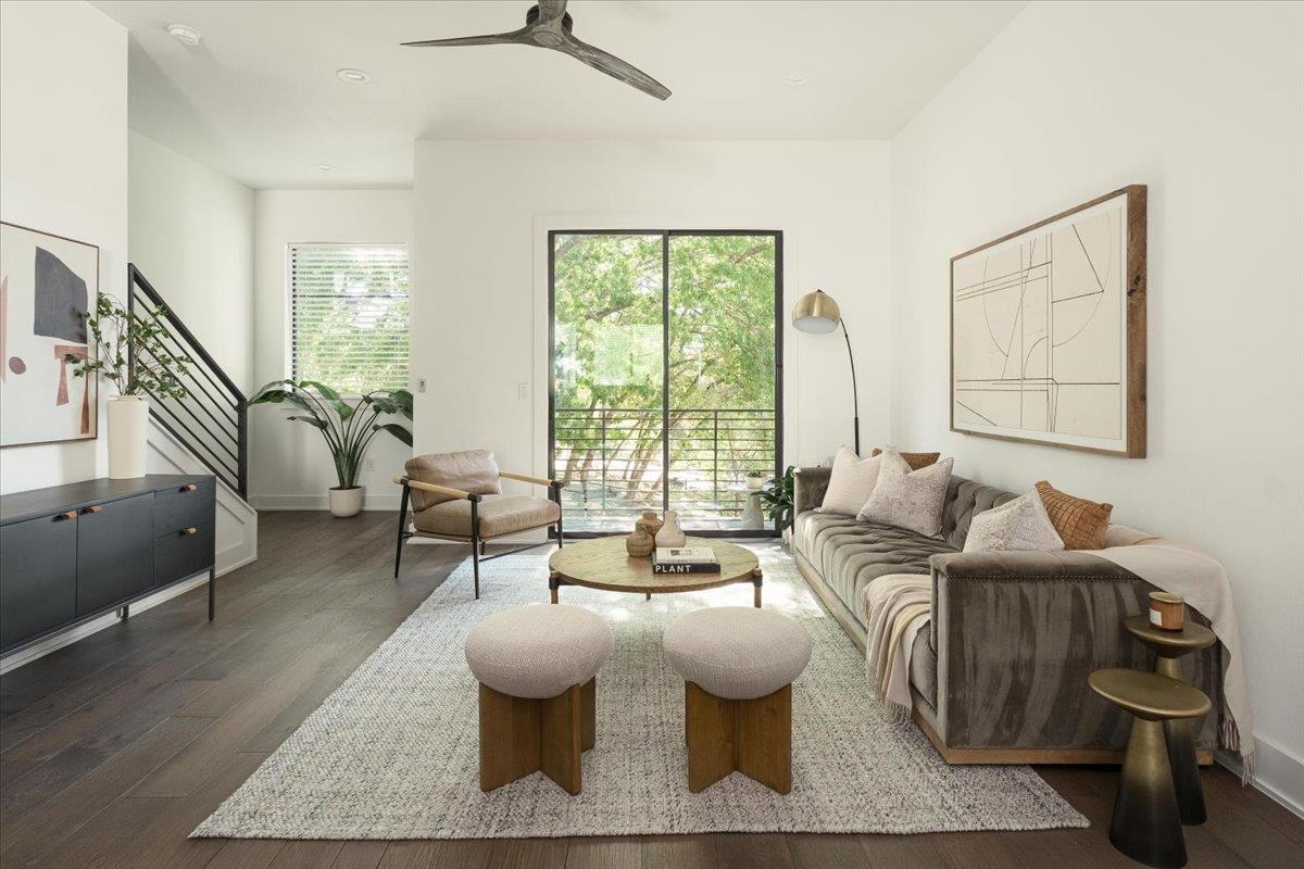 Living area at 3700 Clawson Rd Unit #301 - 3 bed 2 bath home