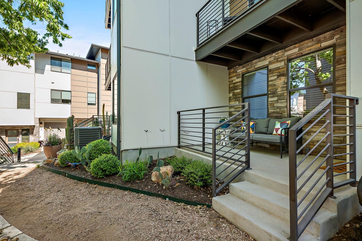 Primary bedroom at 3700 Clawson Rd Unit #501 - 3 bed 3 bath home