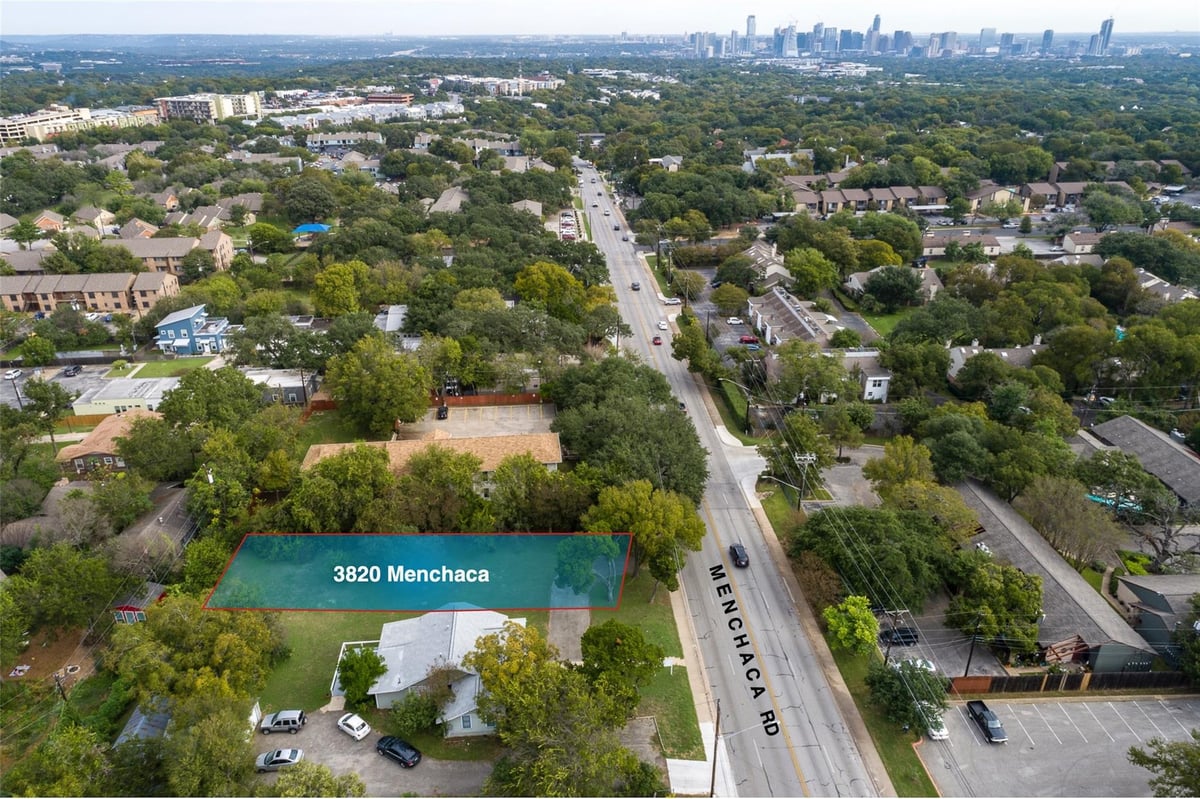 View 3820 Menchaca Rd in Porter Heights 3820 Menchaca Rd - front exterior - Luxury lot in Porter Heights, Austin, TX