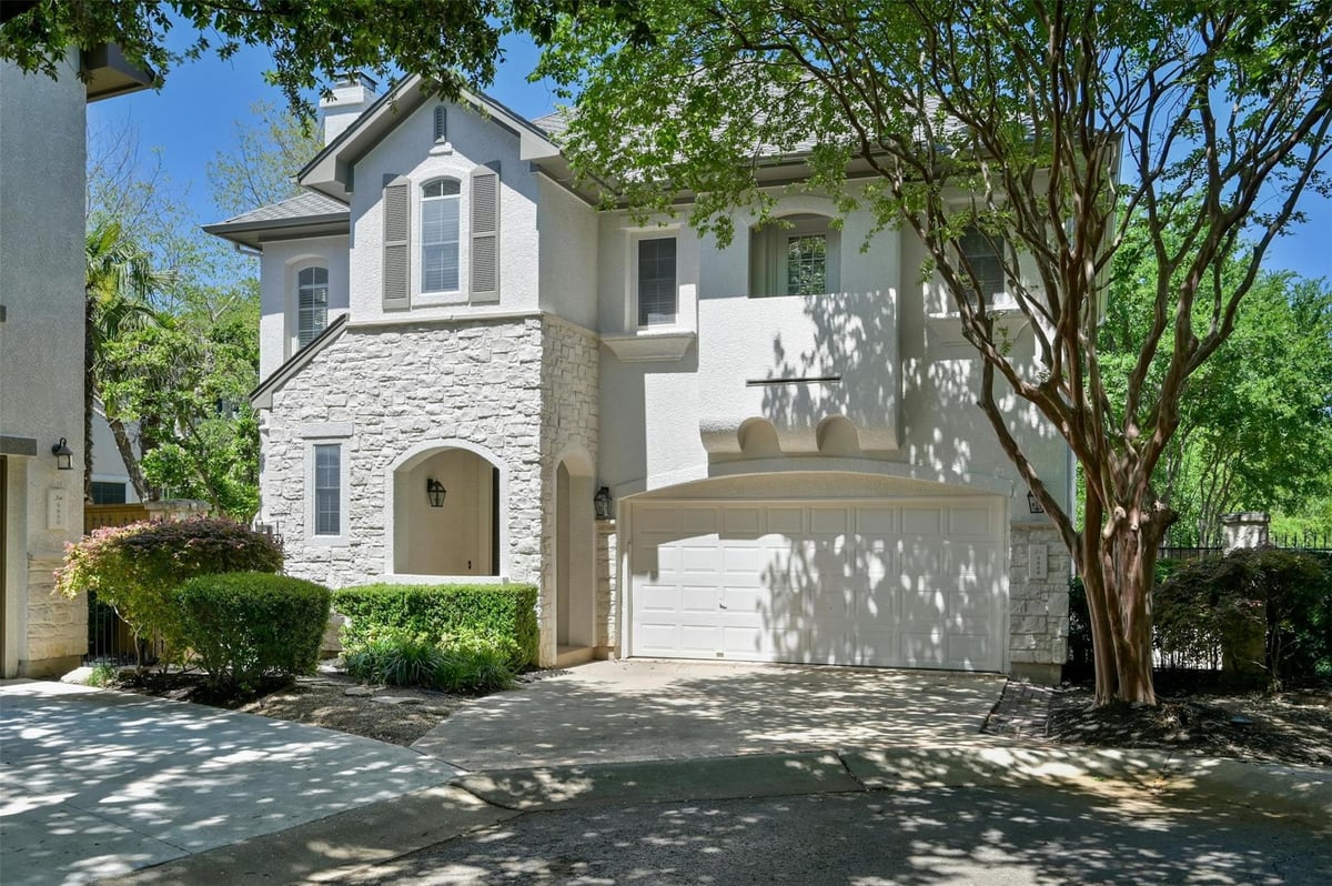 View 3828 Gaines CT in Courtyard At Gaines Ranch 3828 Gaines CT - front exterior - Luxury home in Courtyard At Gaines Ranch, Austin, TX
