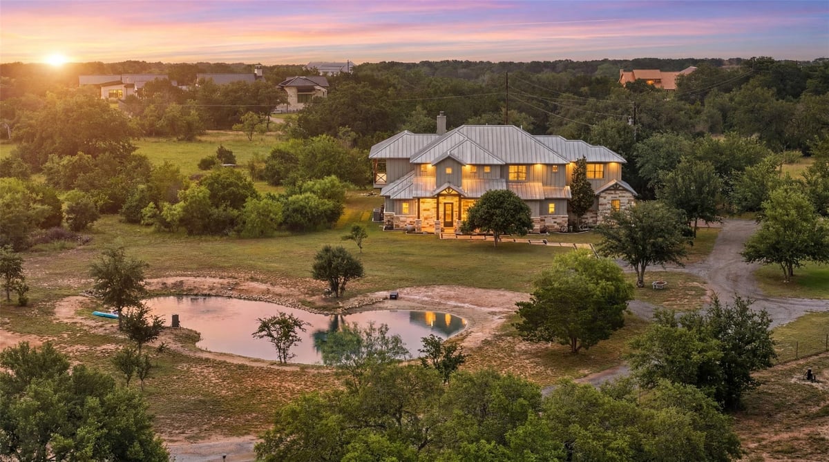 View 3830 Outback TRL in Lick Creek Ranch Ph 01 3830 Outback TRL - front exterior - Luxury home in Lick Creek Ranch Ph 01, Spicewood, TX