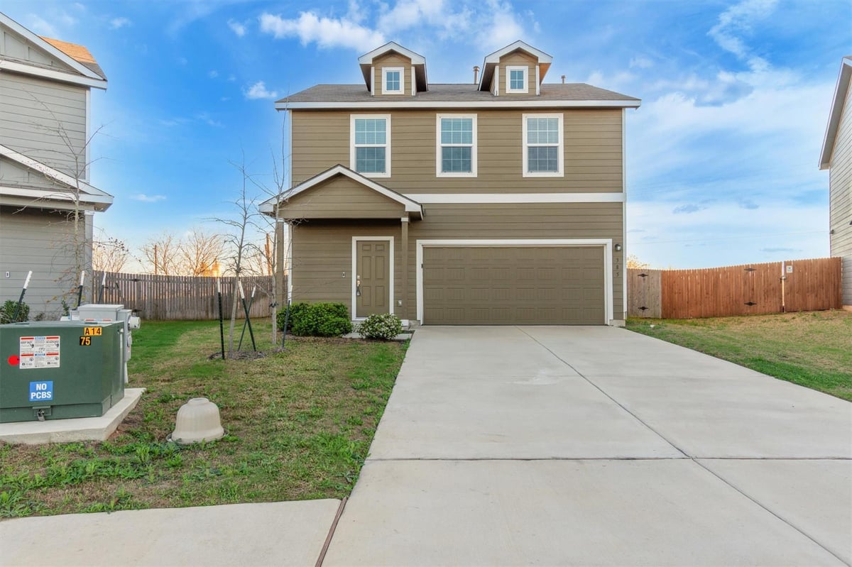 View 385 Soapstone Pass in Sunset Oaks Sec 4 Ph 1B 385 Soapstone Pass - front exterior - Luxury home in Sunset Oaks Sec 4 Ph 1B, Maxwell, TX