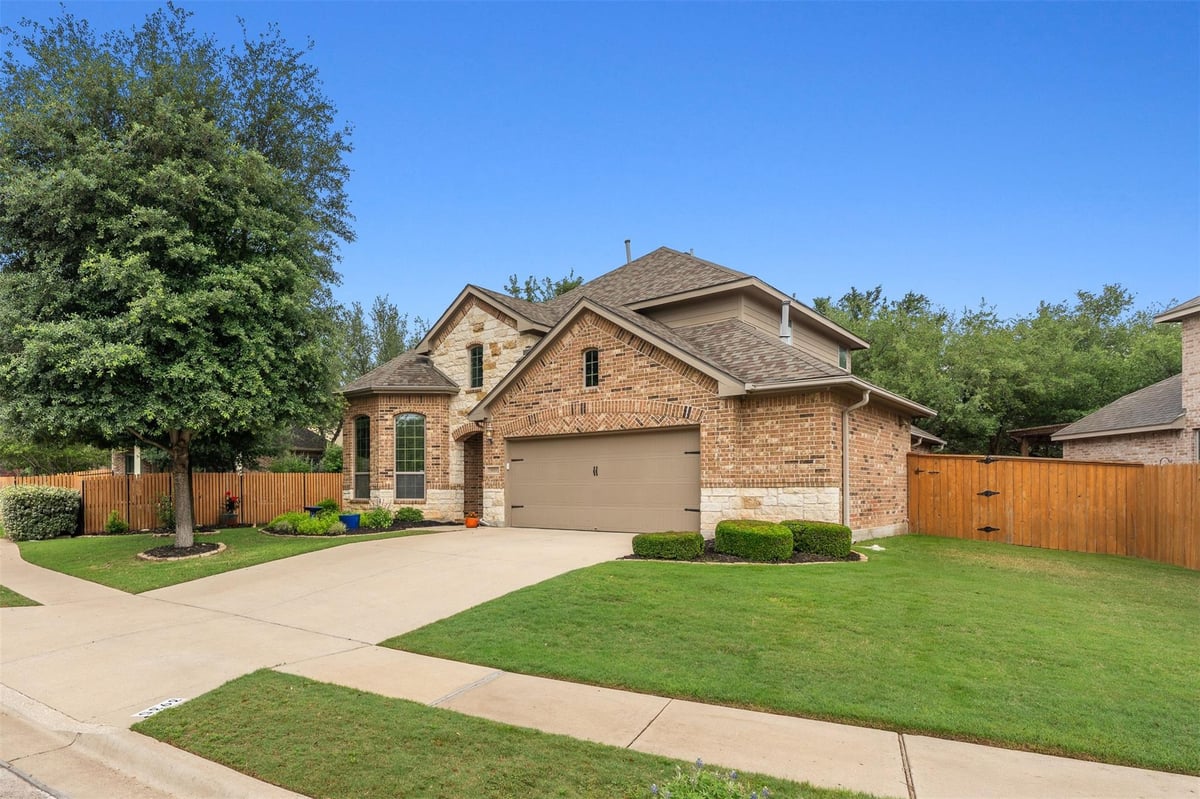View 3935 Bowstring Bnd in Ranch At Brushy Creek 3935 Bowstring Bnd - front exterior - Luxury home in Ranch At Brushy Creek, Cedar Park, TX
