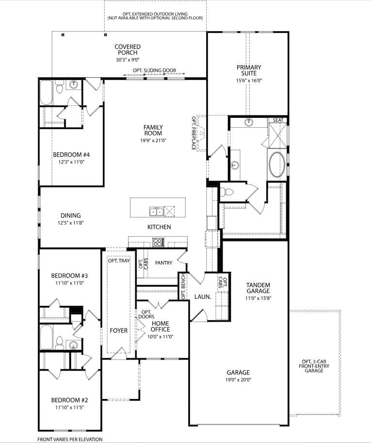 Living area at 397 Bridge Water Loop - 4 bed 3 bath home