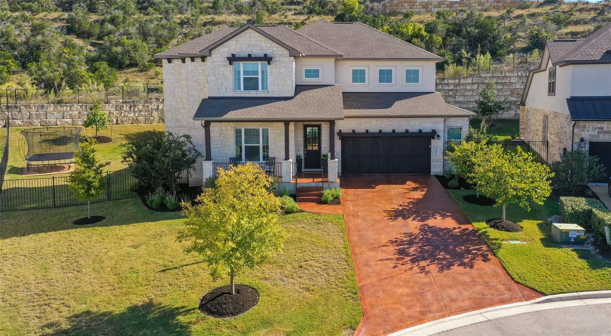 View 397 San Donato DR in Lakeway Highlands Ph 2 Sec 4 AKA Rough Hollow 397 San Donato DR - front exterior - Luxury home in Lakeway Highlands Ph 2 Sec 4 AKA Rough Hollow, Austin, TX