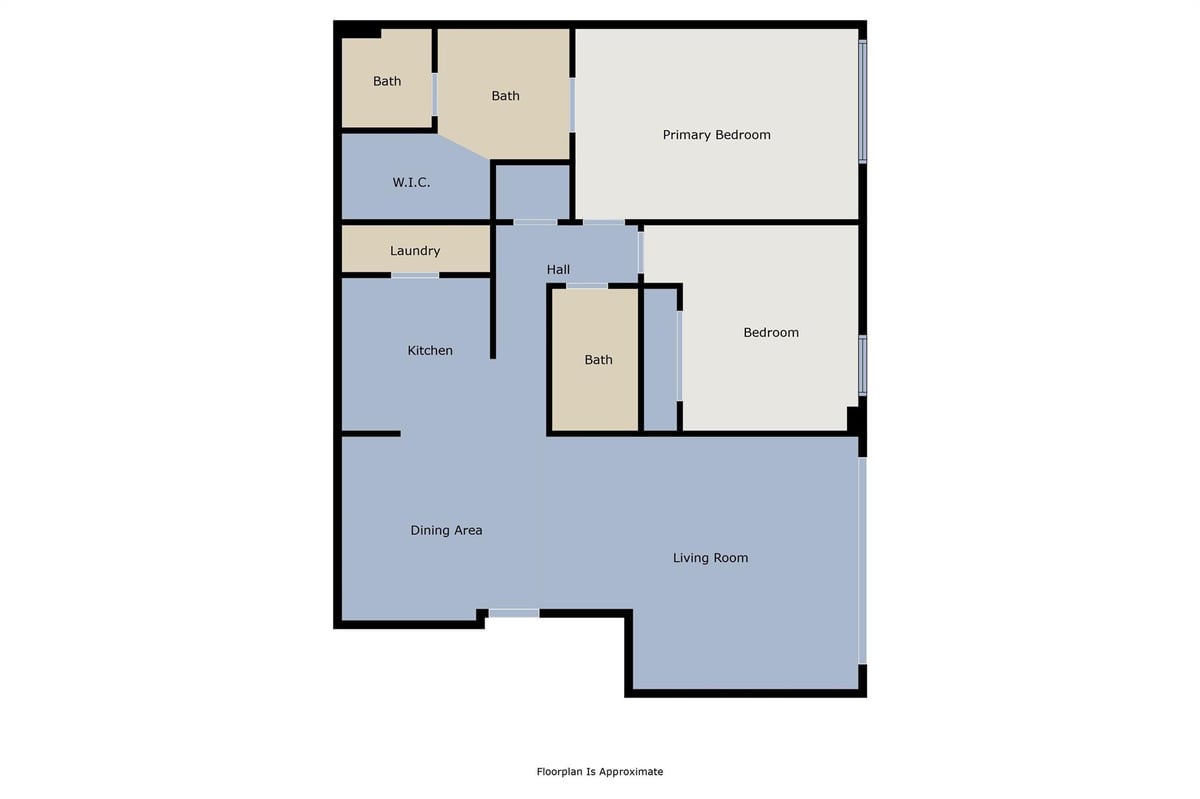 Living area at 40 N Interstate 35 Hwy Unit #4A4 - 2 bed 2 bath home