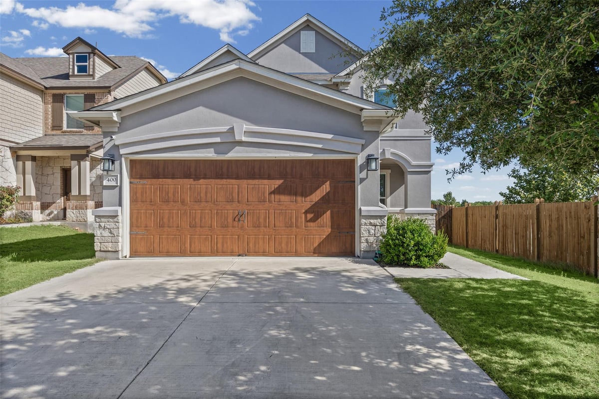 View 400 Conchillos DR in LA CONTERRA NORTH 400 Conchillos DR - front exterior - Luxury home in LA CONTERRA NORTH, Georgetown, TX