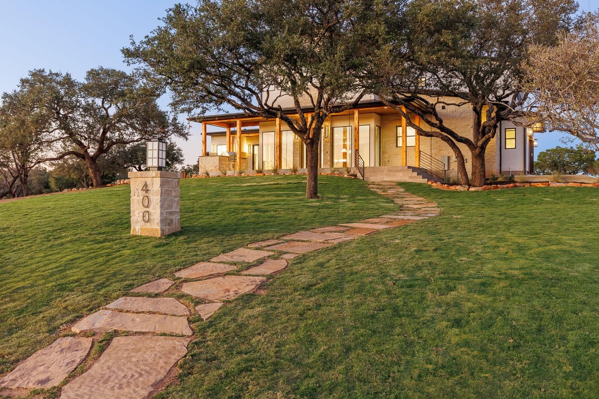 View 400 Emerald Way in Horseshoe Bay West 400 Emerald Way - front exterior - Luxury home in Horseshoe Bay West, Horseshoe Bay, TX