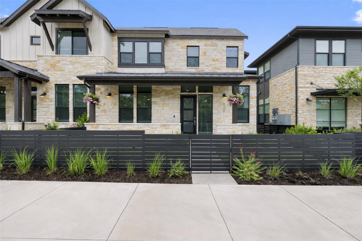 View 4004 Diligence Dr in The Grove 4004 Diligence Dr - front exterior - Luxury home in The Grove, Austin, TX
