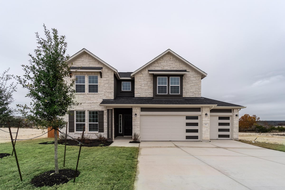 View 401 Joy Ln in Lariat 401 Joy Ln - front exterior - Luxury home in Lariat, Liberty Hill, TX