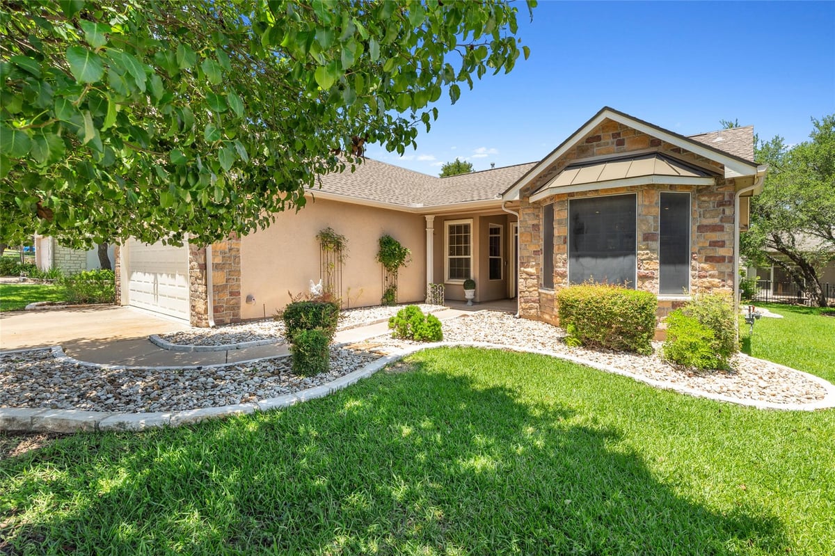 403 Dove Hollow TRL - front exterior - Luxury home in Sun City Georgetown Ph 04A Neighborhood 16A P, Georgetown, TX
