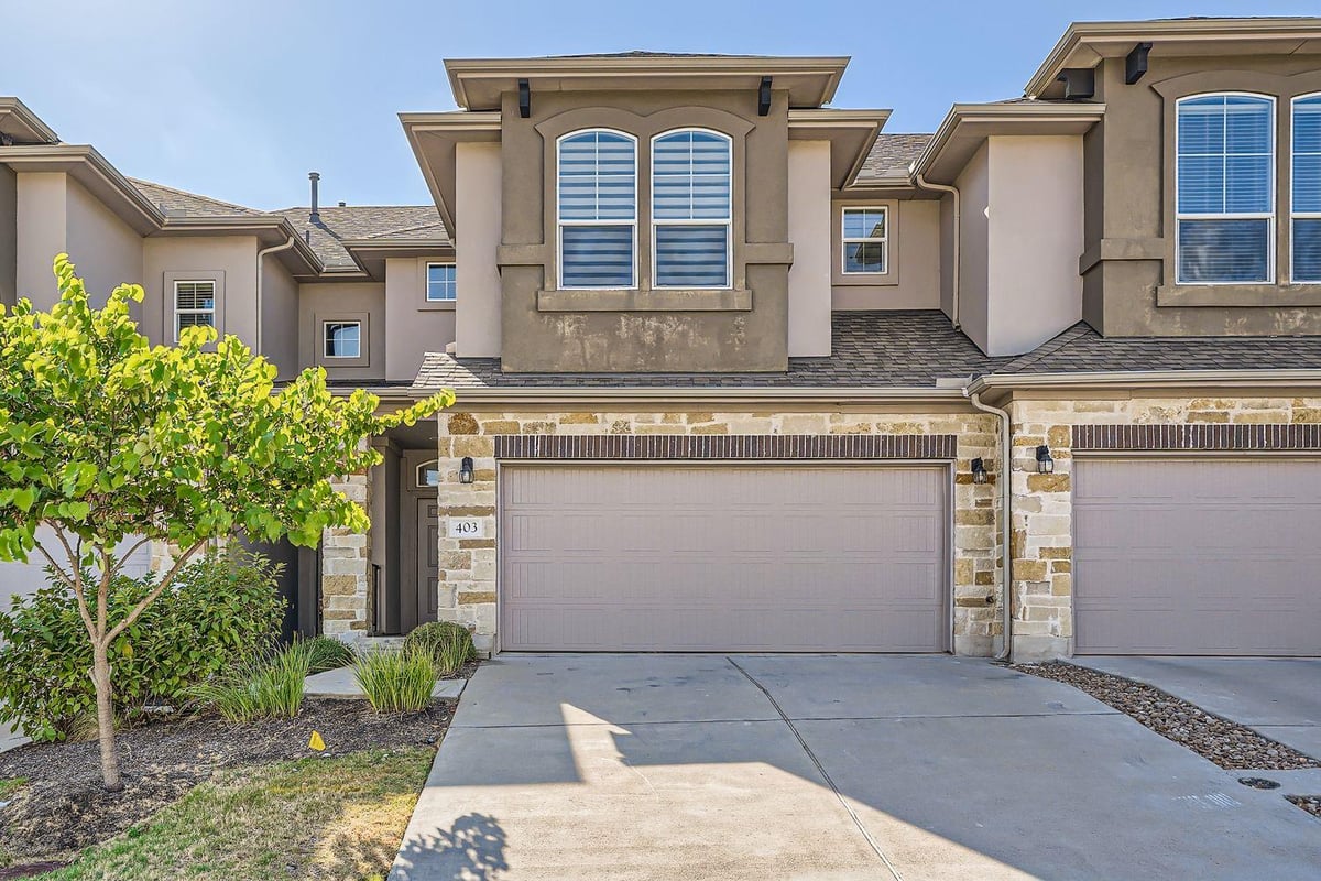 View 403 Epiphany Ln in CARRINGTON COURT TOWNHOMES 403 Epiphany Ln - property photo 1 - Luxury home in CARRINGTON COURT TOWNHOMES, Pflugerville, TX