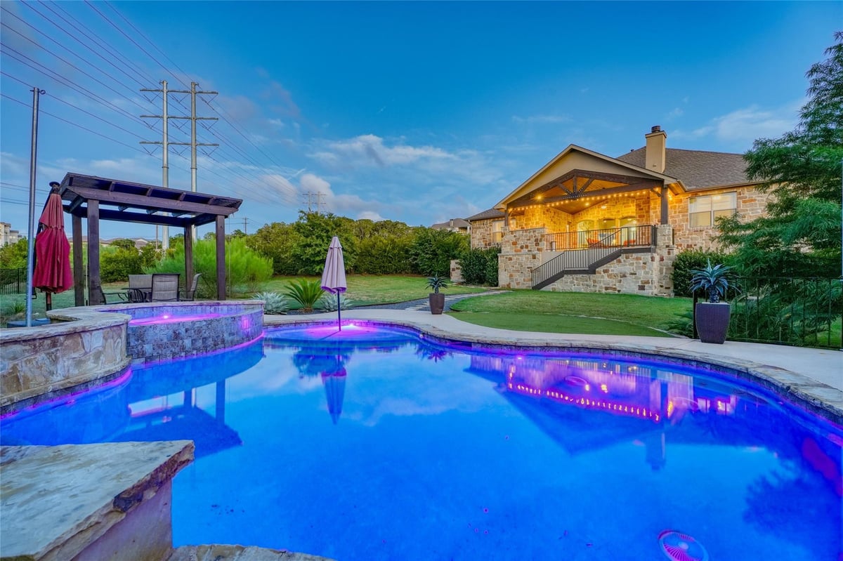 View 403 Maialina CV in Lakeway Highlands Ph 2 Sec 2A 403 Maialina CV - front exterior - Luxury home in Lakeway Highlands Ph 2 Sec 2A, Austin, TX