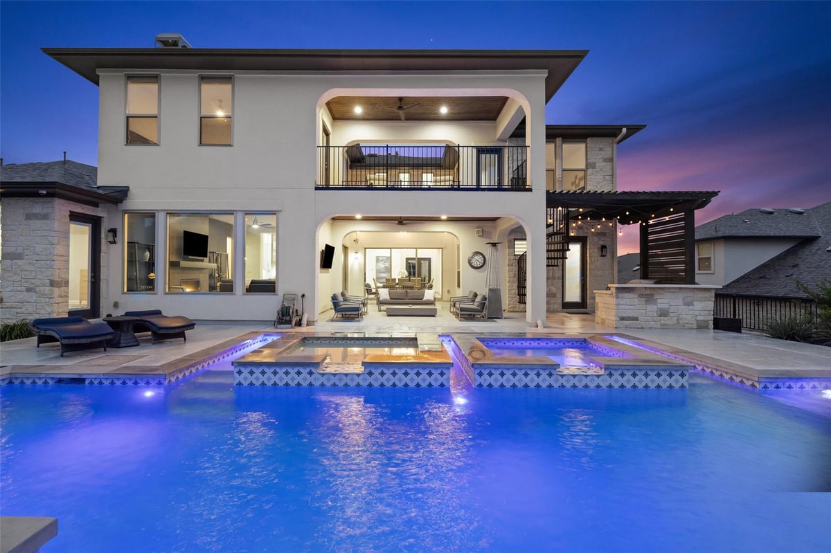 View 403 Prosecco PL in Lakeway Highlands Ph 1 Sec 7B 403 Prosecco PL - front exterior - Luxury home in Lakeway Highlands Ph 1 Sec 7B, Austin, TX