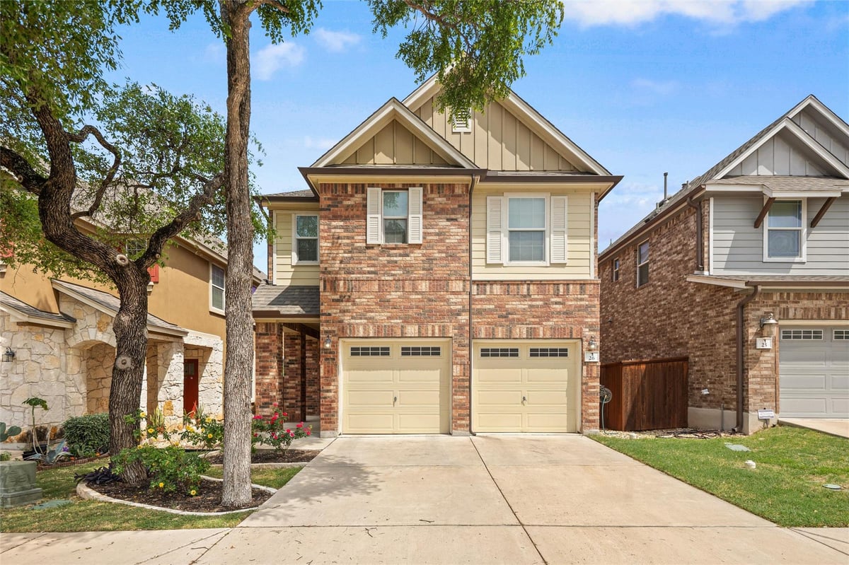 View 404 Buttercup Creek BLVD Unit #26 in Buttercup Villas 404 Buttercup Creek BLVD Unit #26 - front exterior - Luxury home in Buttercup Villas, Cedar Park, TX