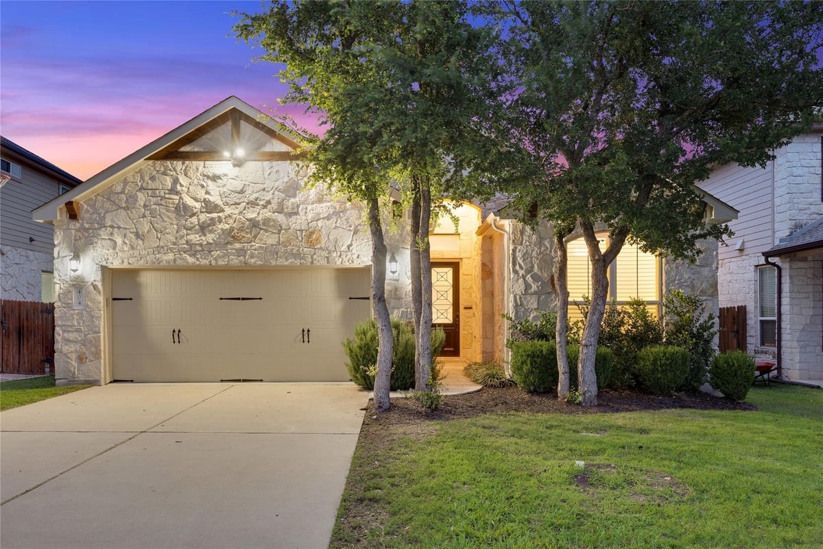 View 404 Happy Cow Ln in Trailside At The Ranch At Brushy Creek 404 Happy Cow Ln - front exterior - Luxury home in Trailside At The Ranch At Brushy Creek, Cedar Park, TX