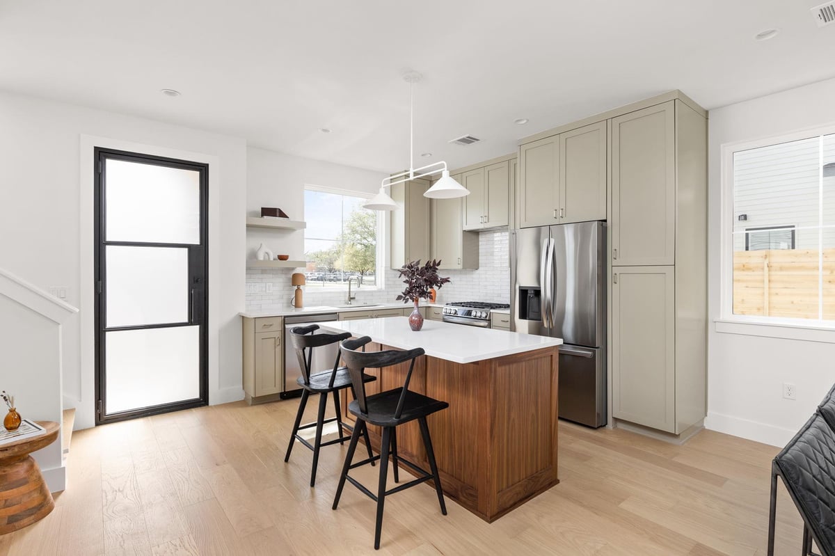 Kitchen at 408 Linden Unit #A - 3 bed 2 bath home