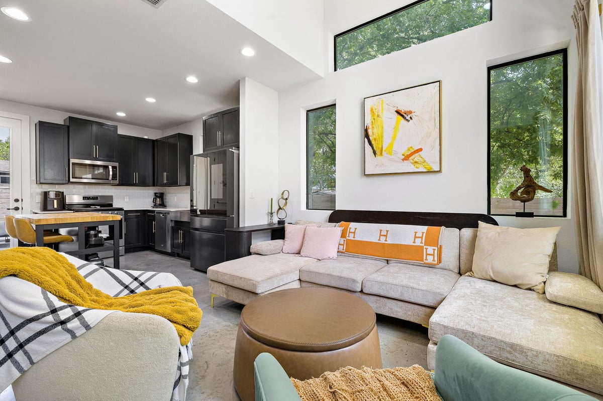 Primary bedroom at 408 W Odell St Unit #2 - 2 bed 2 bath home