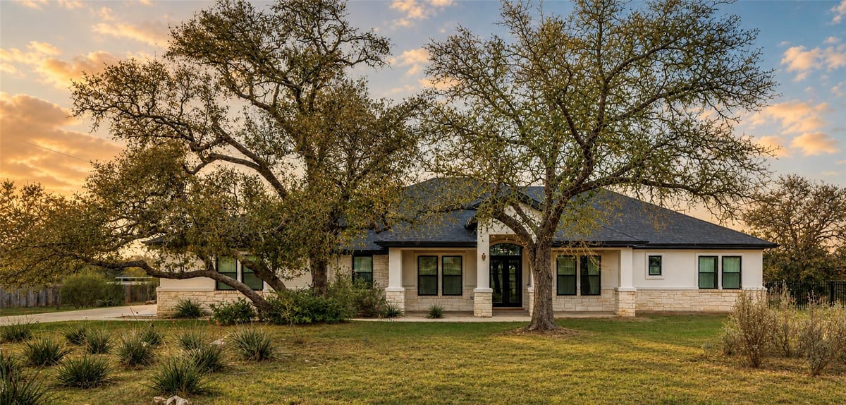 View 410 Woodland Oaks TRL in Oak Forest Sec 2 410 Woodland Oaks TRL - front exterior - Luxury home in Oak Forest Sec 2, Buda, TX