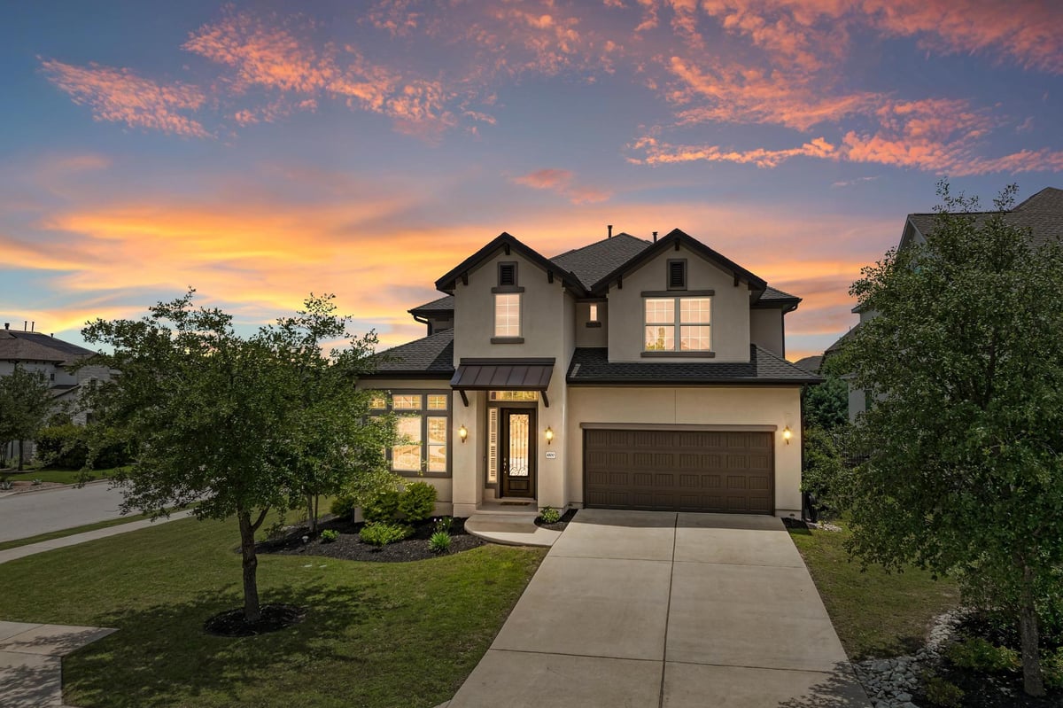 View 4100 Belisario CT in Travisso 4100 Belisario CT - front exterior - Luxury home in Travisso, Leander, TX