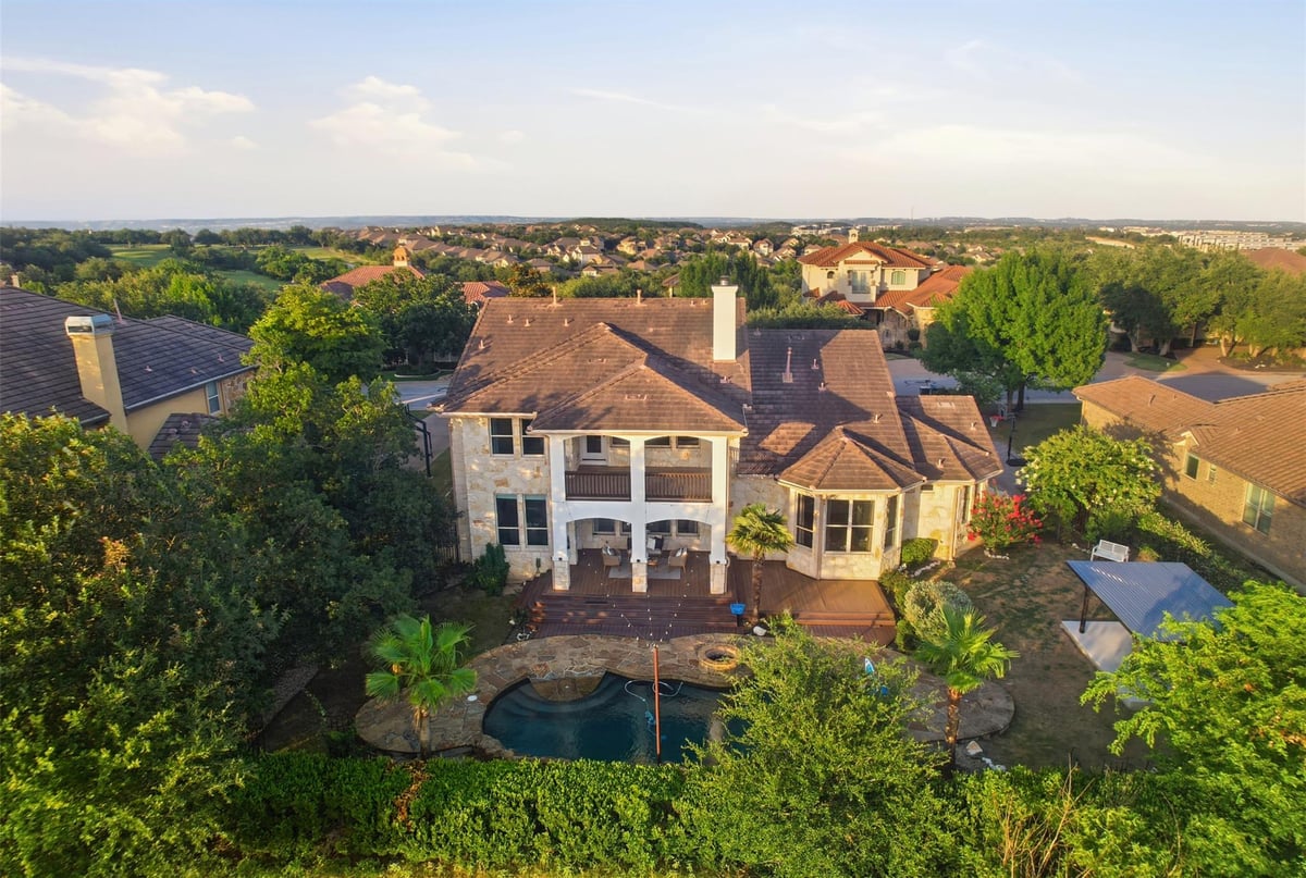 View 4100 Sugarloaf DR in Spillman Ranch 4100 Sugarloaf DR - front exterior - Luxury home in Spillman Ranch, Austin, TX