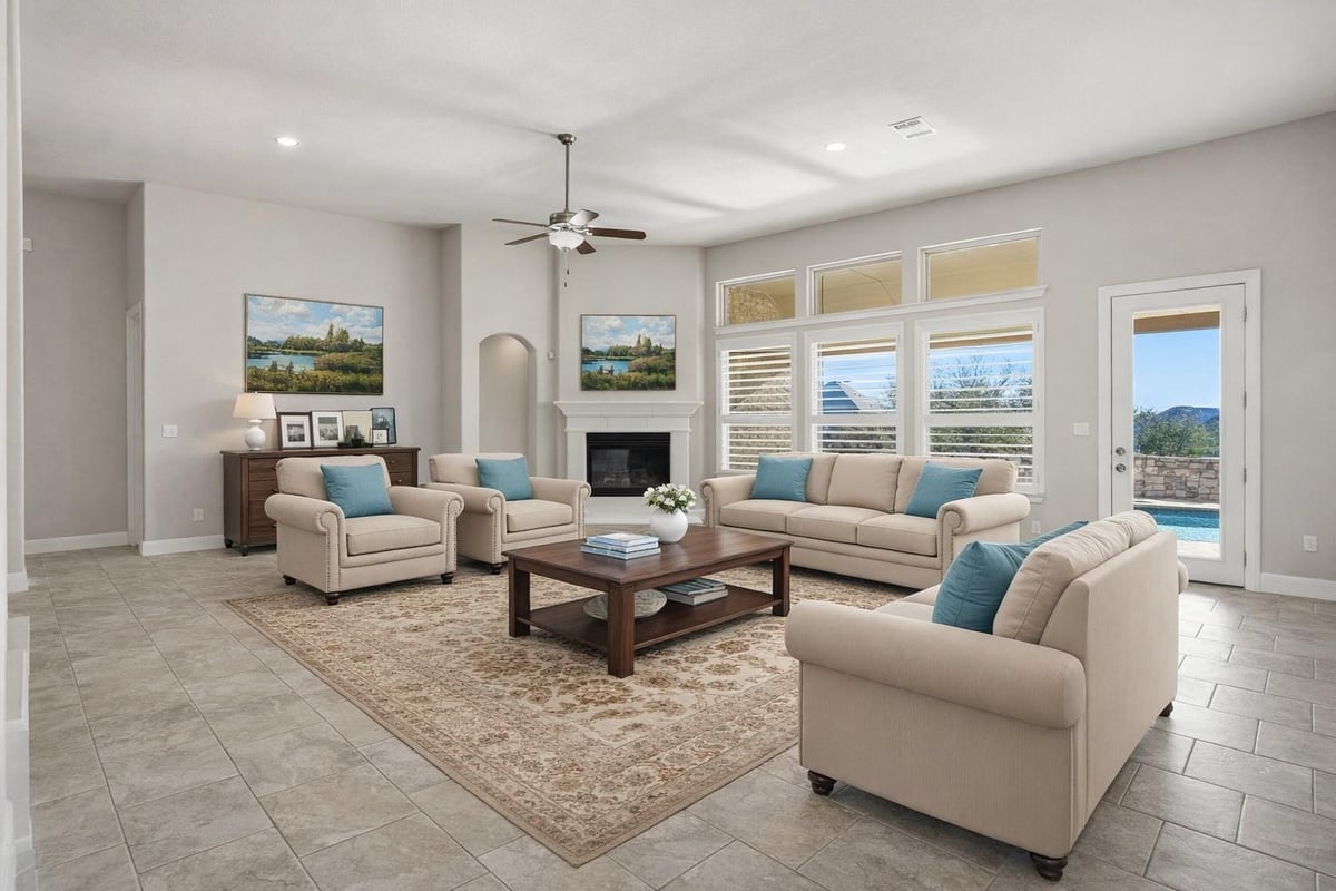 Living area at 4109 Haight St - 3 bed 3 bath home