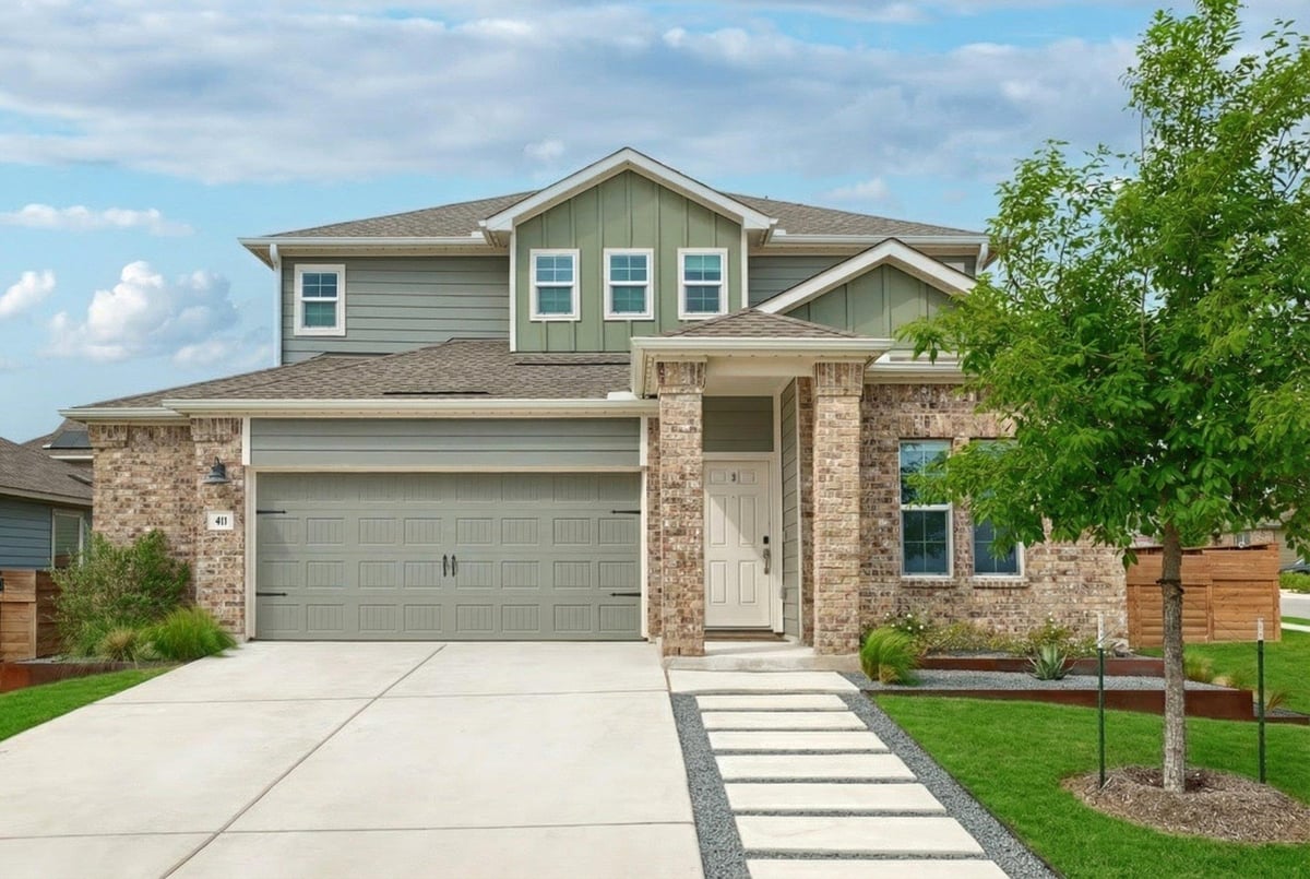 View 411 Jack Ryan St in Plum Creek Ph 2 Sec 1 411 Jack Ryan St - front exterior - Luxury home in Plum Creek Ph 2 Sec 1, Kyle, TX