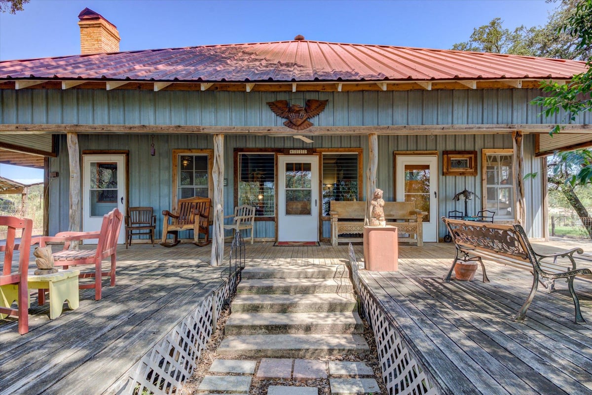 View 4111 County Road 120 in none 4111 County Road 120 - front exterior - Luxury home in none, Marble Falls, TX
