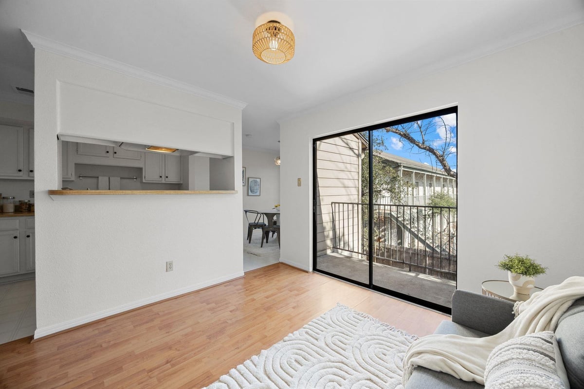 Living area at 4159 Steck Ave Unit #258 - 2 bed 2 bath home