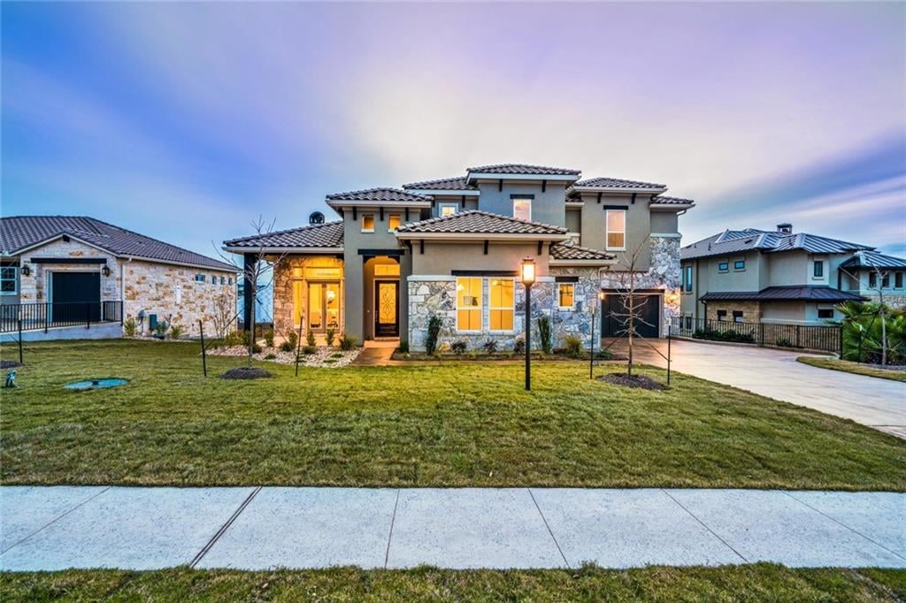 View 418 Lindale CV in Rough Hollow 418 Lindale CV - front exterior - Luxury home in Rough Hollow, Austin, TX