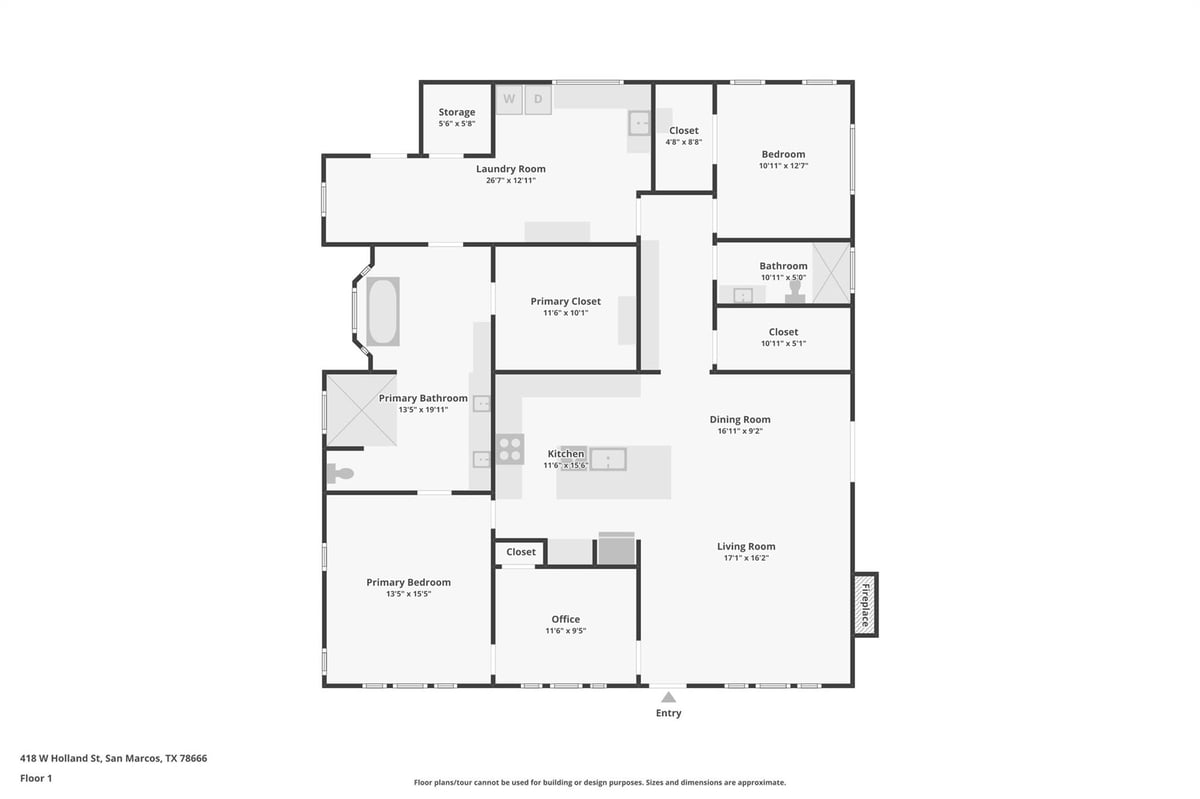 Living area at 418 W Holland St - 3 bed 2 bath home