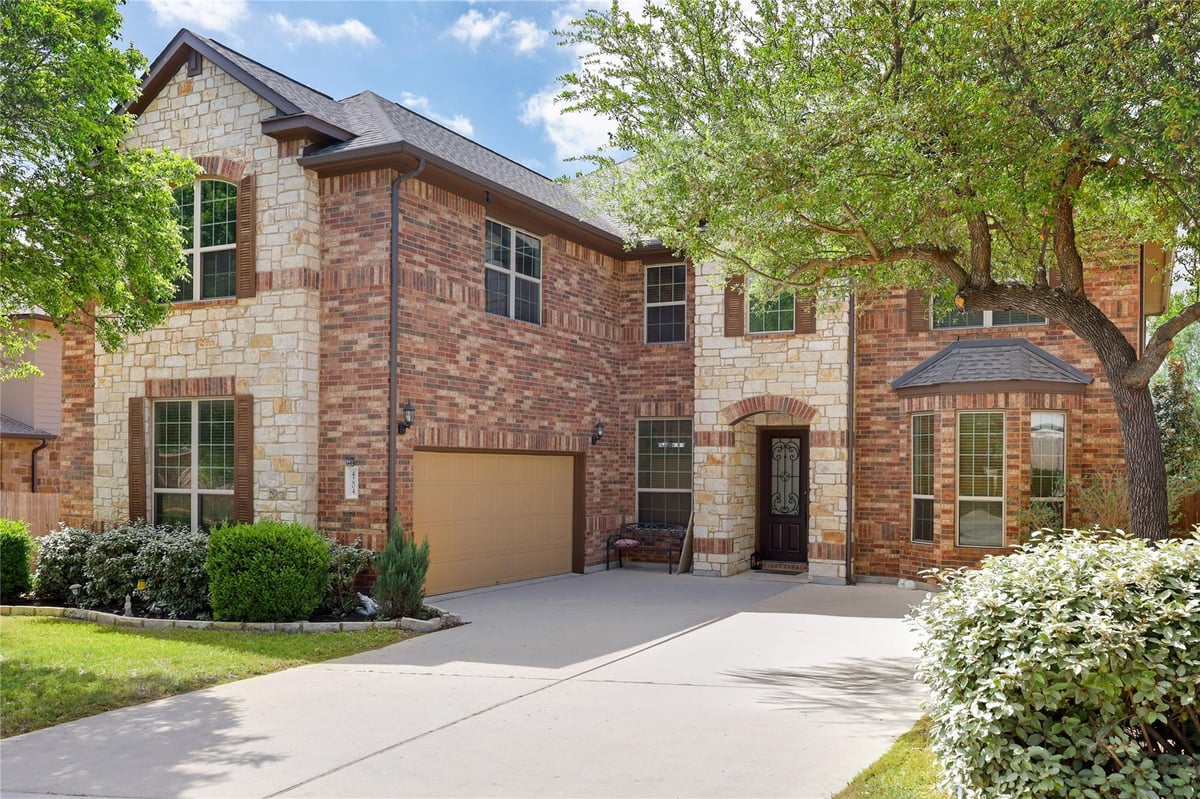 View 4204 Zacharys Run in Ranch at Brushy Creek Sec 10b Sub 4204 Zacharys Run - front exterior - Luxury home in Ranch at Brushy Creek Sec 10b Sub, Cedar Park, TX