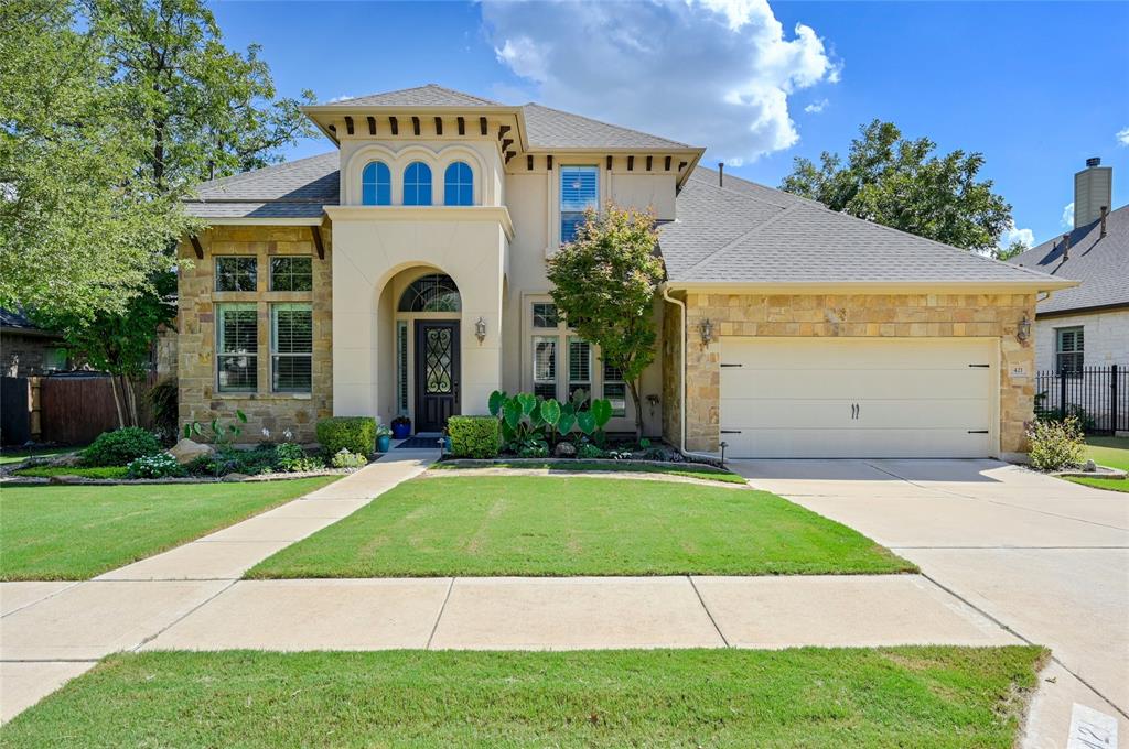 View 421 Southern Cross Dr in Highland Horizon Ph 01 421 Southern Cross Dr - front exterior - Luxury home in Highland Horizon Ph 01, Austin, TX