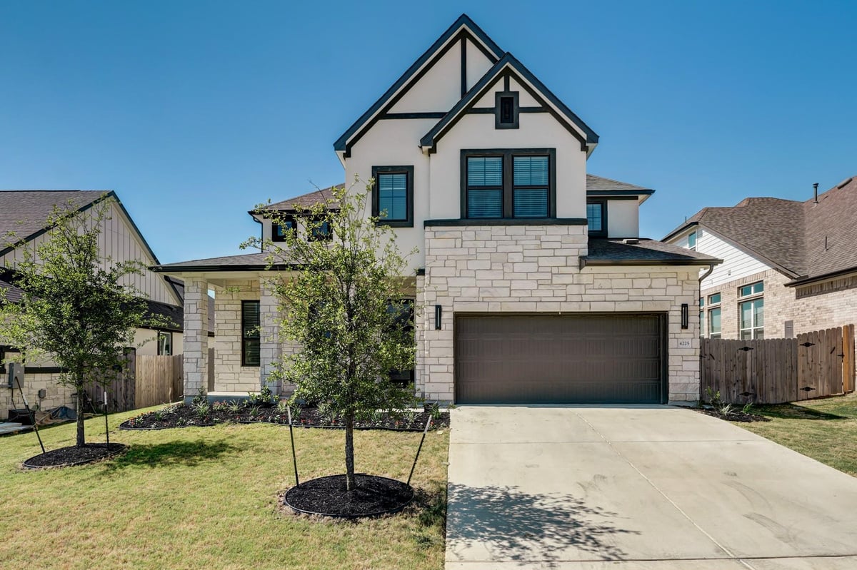 View 4225 Basilone Dr in Ridge/Blackhawk Ph 1 Sec 1 4225 Basilone Dr - front exterior - Luxury home in Ridge/Blackhawk Ph 1 Sec 1, Pflugerville, TX