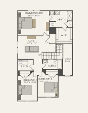 Primary bedroom at 425  Bristlecone Bnd - 3 bed 2 bath home