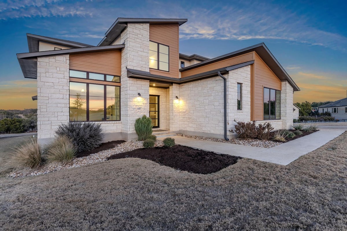 View 439 Wellborn RD in Northgate Ranch 439 Wellborn RD - front exterior - Luxury home in Northgate Ranch, Liberty Hill, TX
