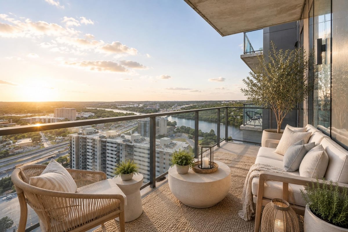 View 44 East Ave Unit #2108 in 44 East Ave Condos 44 East Ave Unit #2108 - front exterior - Luxury home in 44 East Ave Condos, Austin, TX