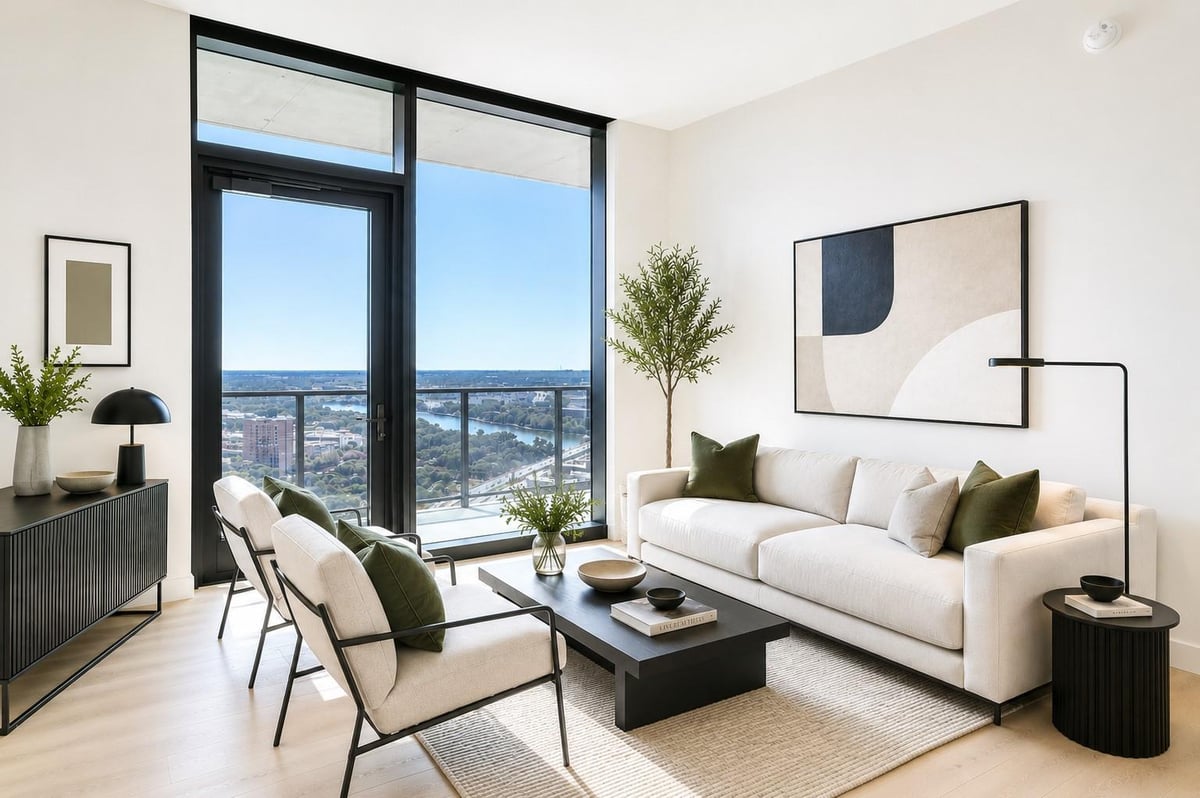 View 44 East Ave Unit #2408 in 44 East Ave Condominiums 44 East Ave Unit #2408 - front exterior - Luxury home in 44 East Ave Condominiums, Austin, TX