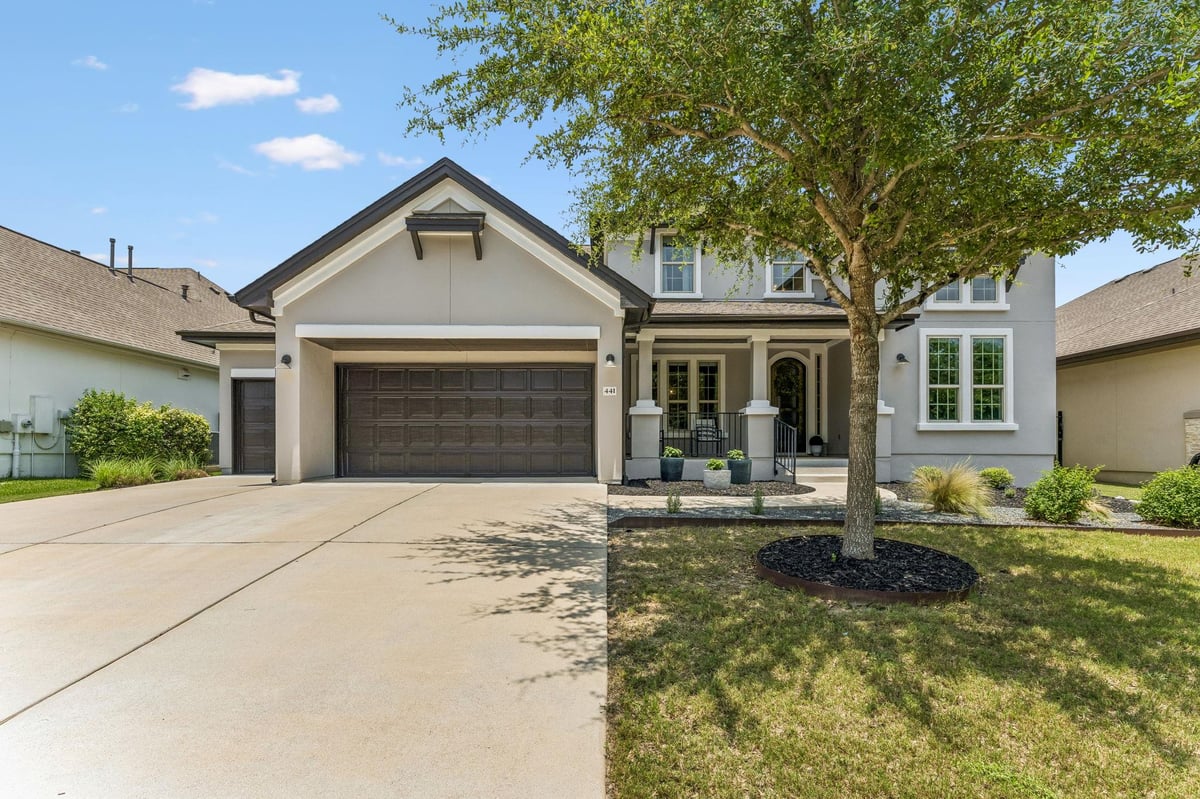 View 441 Jacksdaw DR in Reunion Ranch Ph 2 Sec 2 441 Jacksdaw DR - front exterior - Luxury home in Reunion Ranch Ph 2 Sec 2, Austin, TX