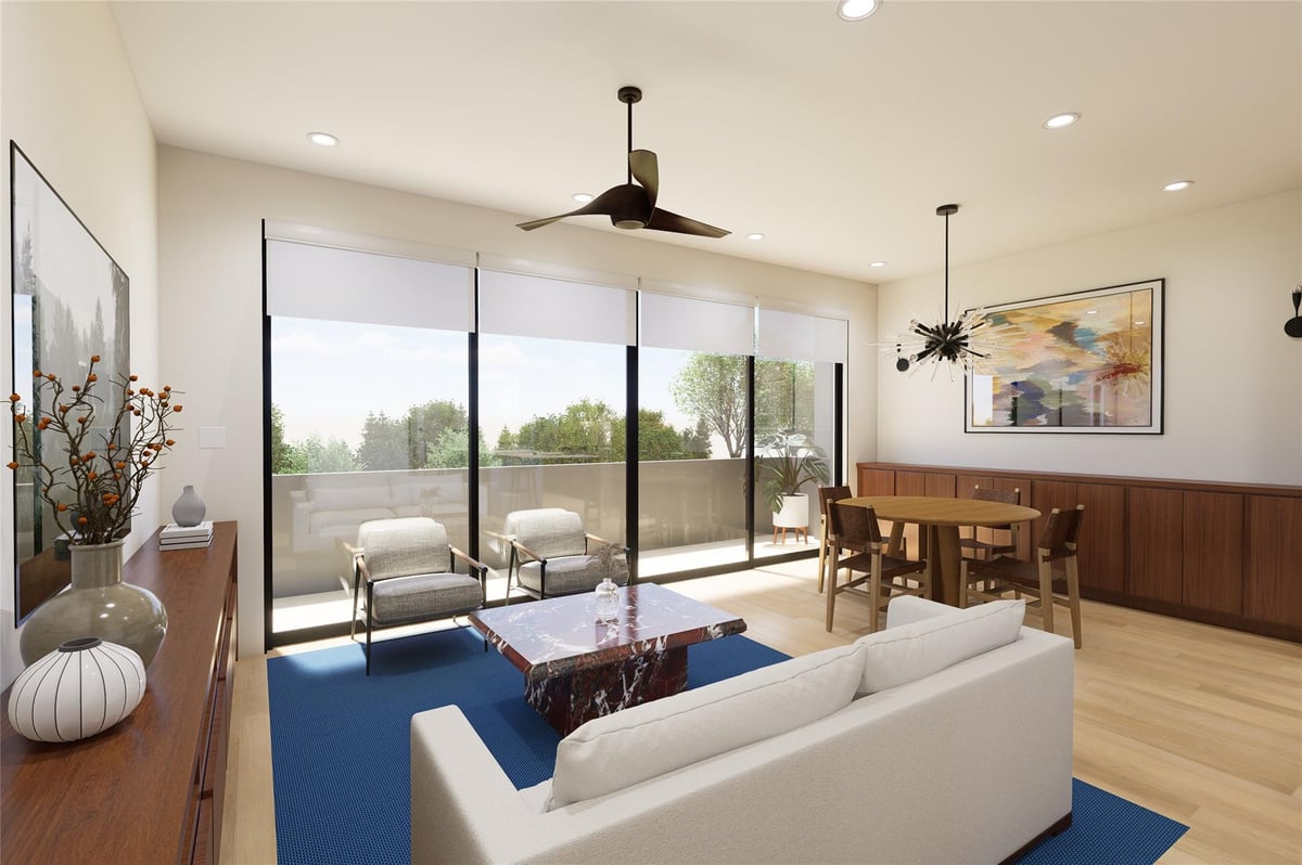 Living area at 4413 Banister Ln Unit #BLDG 1 - UNIT 101 - 3 bed 3 bath home