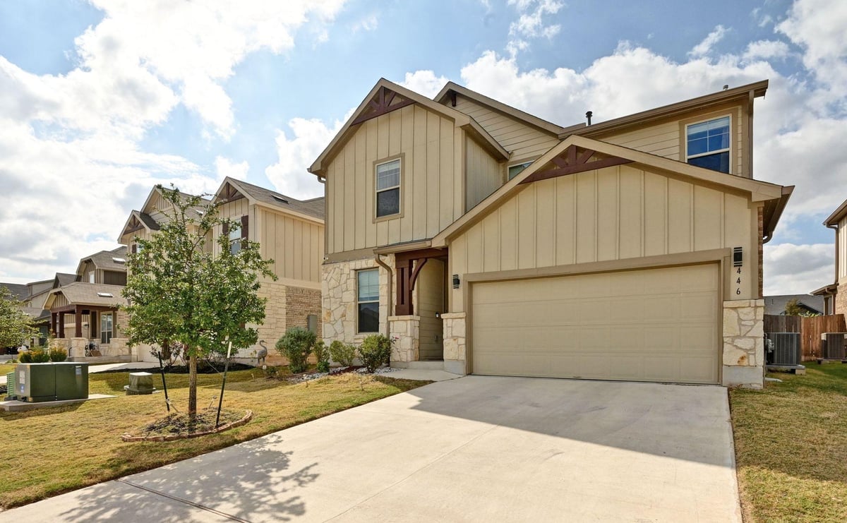 View 446 Grace Lilly Dr in Sunfield Ph Four Sec Two 446 Grace Lilly Dr - property photo 1 - Luxury home in Sunfield Ph Four Sec Two, Buda, TX