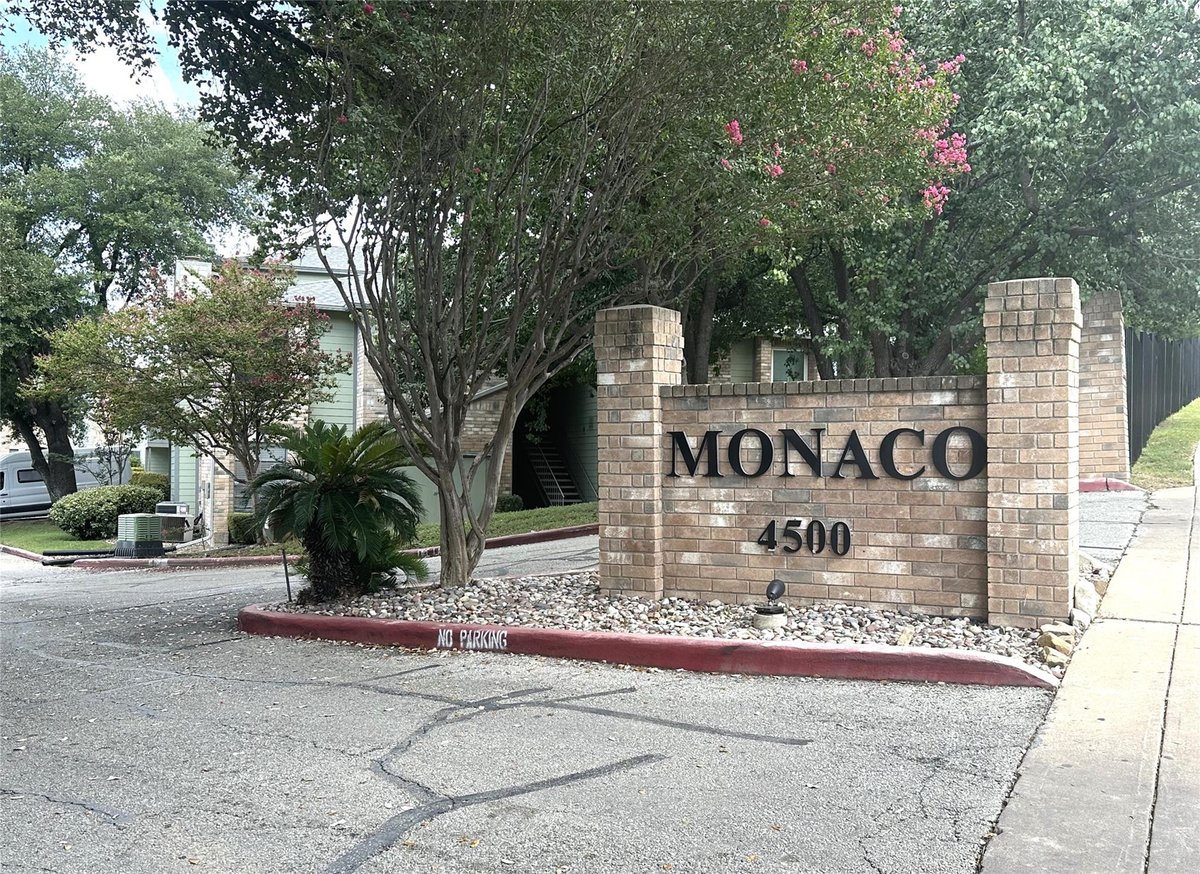 4500 E Oltorf St Unit #A105 - front exterior - Luxury home in Monaco Condo Amd, Austin, TX