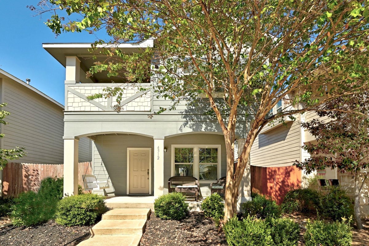 View 4512 Esper Ln in Chaparral Crossing Condo Amd 4512 Esper Ln - front exterior - Luxury home in Chaparral Crossing Condo Amd, Austin, TX