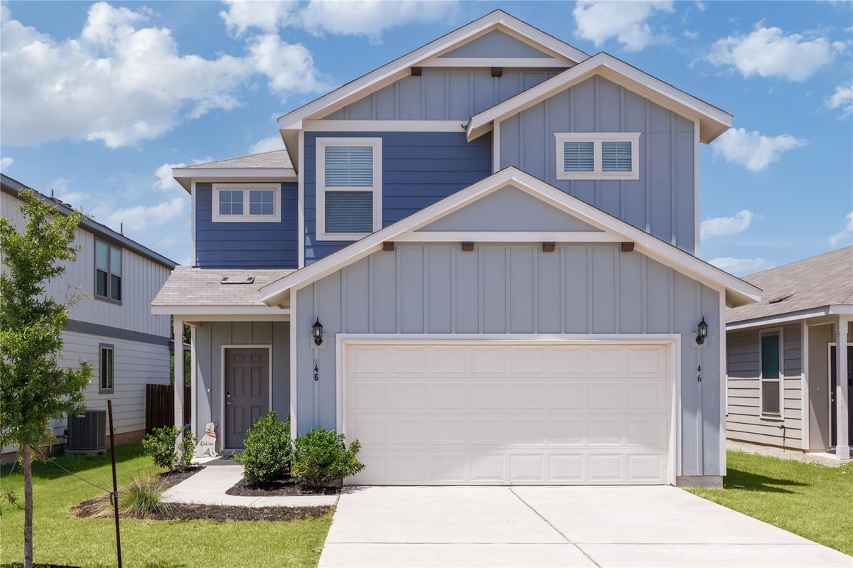 View 46 Snowy Plover LN in Summerlyn West 46 Snowy Plover LN - front exterior - Luxury home in Summerlyn West, Leander, TX