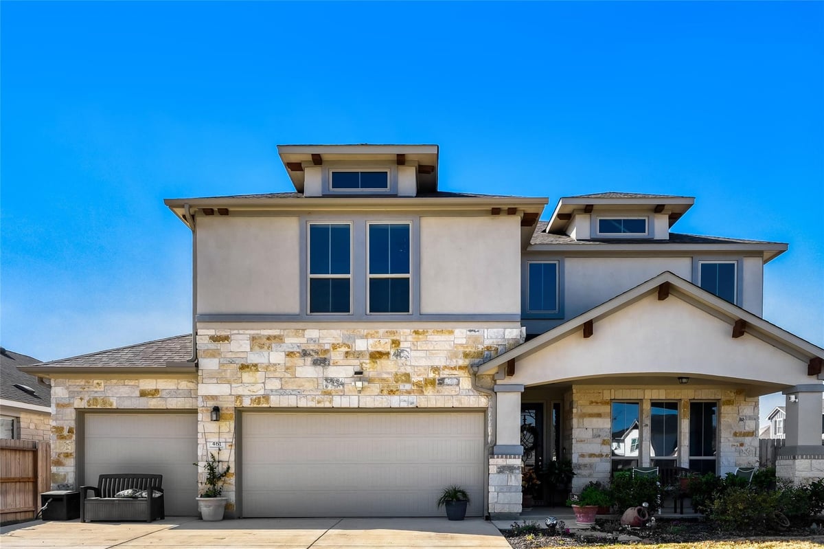 View 461 Chaste Tree Dr in Blanco Vista Tr L 461 Chaste Tree Dr - front exterior - Luxury home in Blanco Vista Tr L, San Marcos, TX