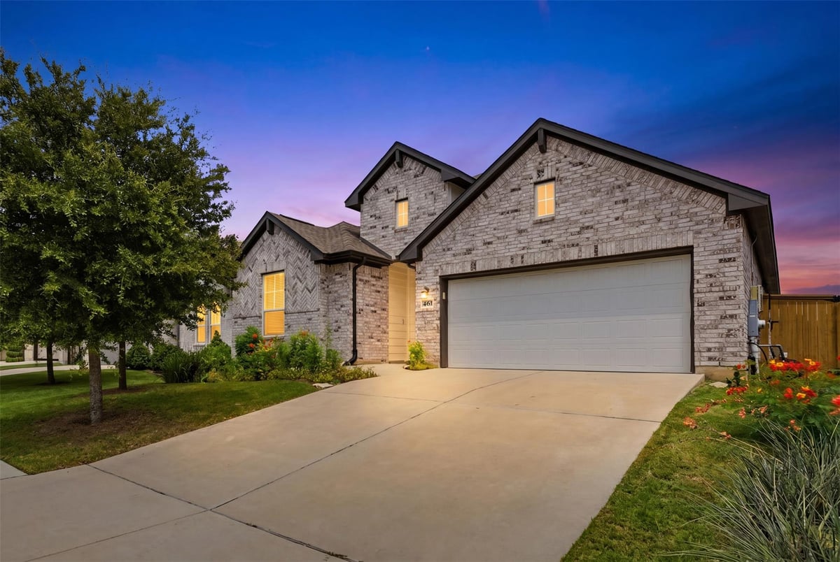 View 461 Coyote Creek WAY in 6 Creeks Ph 1 Sec 1 461 Coyote Creek WAY - front exterior - Luxury home in 6 Creeks Ph 1 Sec 1, Kyle, TX